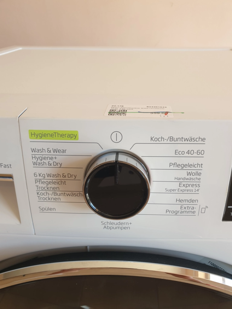 Пералня със сушилня BEKO B3DFT510442W, 10/6 кг, 1400 об./мин.
